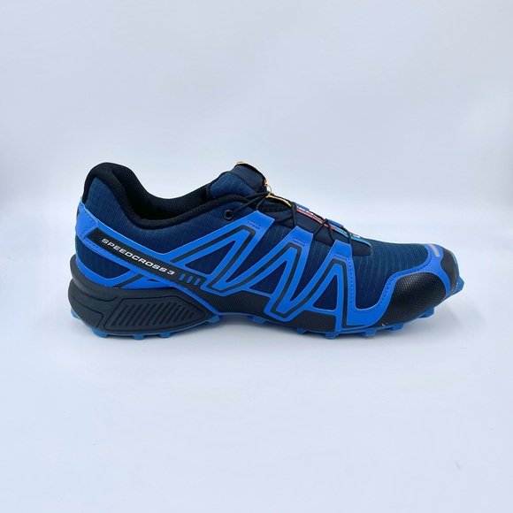 NEW Salomon Speedcross 3 Trail Running Shoes Blue/Black Hiking Men’s size 13 - Picture 8 of 14